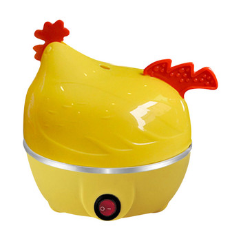 Mini Lovely Easy Electric 7 Eggs Capacity Cooker, European Regulations, 350W 50HZ Egg Steamer Timer PVC with Measuring Cup