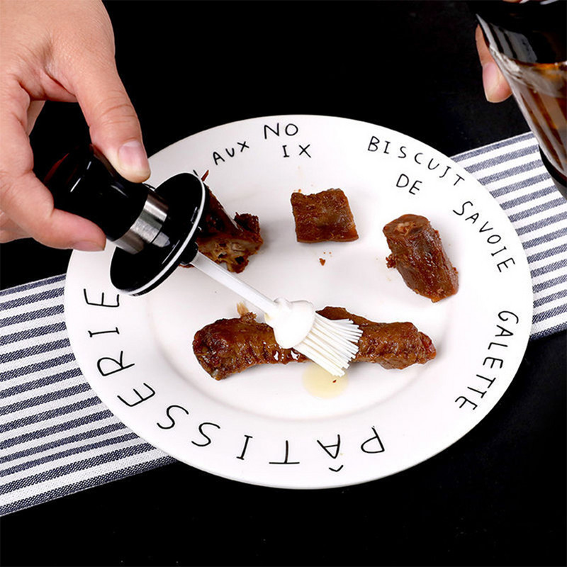 250 ml-es üveg fűszeres üveg fűszerszervező tégely fűszeres tartály só cukor bors olívaolaj tároló konyhai grillezési eszközökhöz