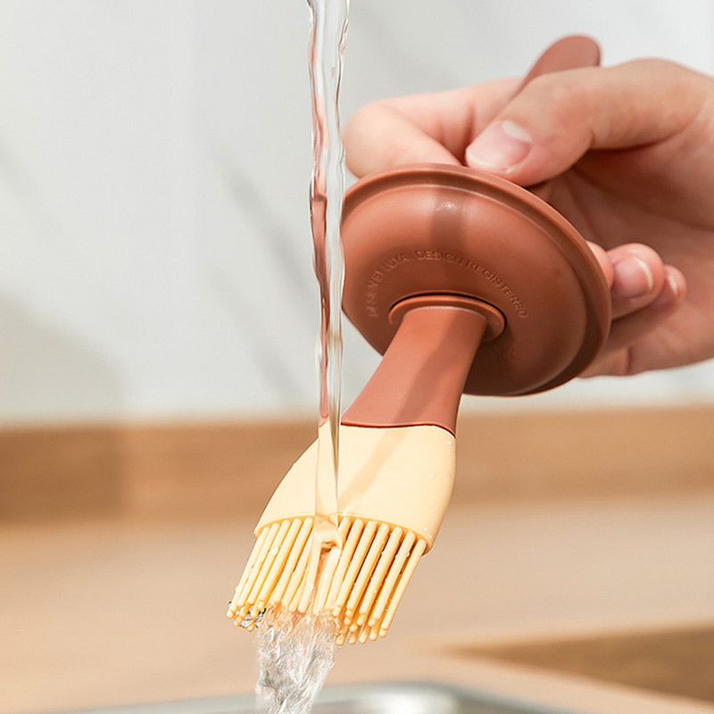 Olajpalack konyhai olívaolaj-adagoló magas hőmérsékletű, hosszú nyelű szilikon kefe fűszeres konyhai kiegészítők grillezéshez