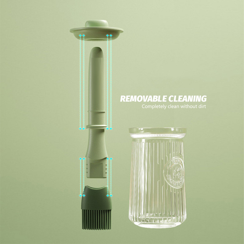 Olajpalack konyhai olívaolaj-adagoló magas hőmérsékletű, hosszú nyelű szilikon kefe fűszeres konyhai kiegészítők grillezéshez