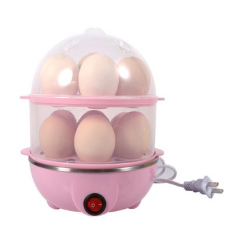 220V Ροζ Χρώμα Αυγό διπλής στρώσης Πολυλειτουργική ηλεκτρική κουζίνα αυγών Κουζίνα σπιτιού Χρήση μαγειρικών σκευών Εργαλεία κουζίνας