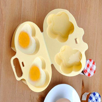 Домашна кухня Микровълнова фурна Heart&Flowers Shape Egg Steamer Готварска форма Egg Poacher Кухненски джаджи Инструмент за пържени яйца