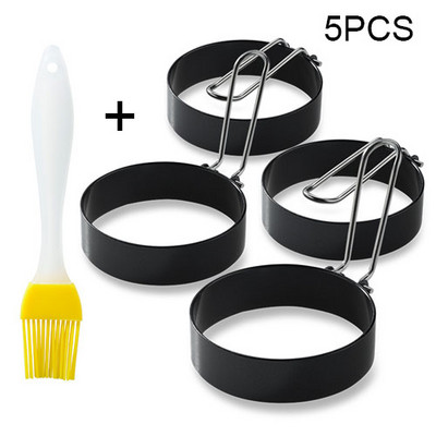 Formă pentru ouă prăjite, mâner din oțel inoxidabil antiaderent, pentru clătite rotunde, chifteluțe pentru burgeri, pentru prăjit, pentru tigaie, pentru bucătărie.