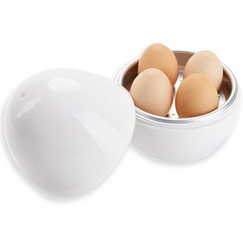 Домакинска микровълнова фурна Специална 4 яйца Варено яйце Форма Микровълнова фурна Котел за яйца Кухненски уреди за готвене Пароход Домашен инструмент