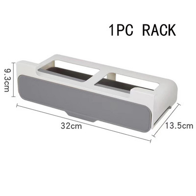 Konyhai fűszeres palack tároló állvány Öntapadó falra szerelhető fűszerrendszerező állvány Fűszertartó paprika palack tároló állvány