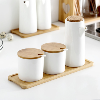Set cutie de condimente Borcan cilindric de bucătărie pentru rack pentru condimente Recipiente pentru conserve Sticle pentru condimente Cutie pentru piper pivniță cu sare pentru zahăr