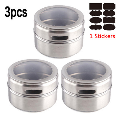 Posuda s magnetskim posudama za začine s naljepnicama Naljepnice Boca za začine Spremište papra Limenka Lonac za začine Kuhinjski alat za začine