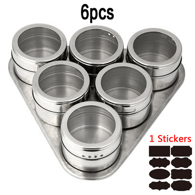 Posuda s magnetskim posudama za začine s naljepnicama Naljepnice Boca za začine Spremište papra Limenka Lonac za začine Kuhinjski alat za začine