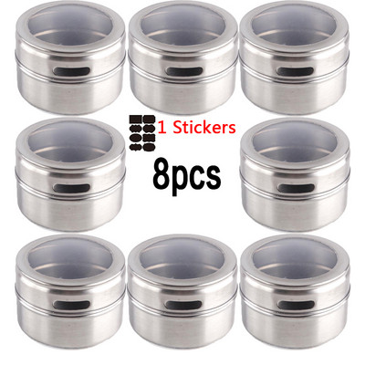 Posuda s magnetskim posudama za začine s naljepnicama Naljepnice Boca za začine Spremište papra Limenka Lonac za začine Kuhinjski alat za začine