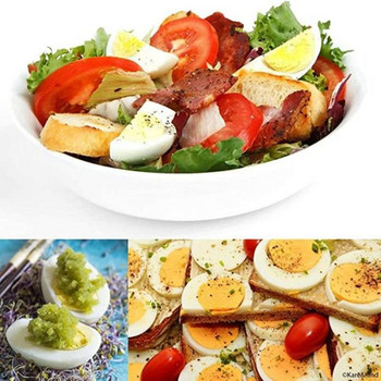 Κόφτες αυγών 3 σε 1 Πολυλειτουργικός διαιρέτης κοπής αυγών Πλαστικός διαχωριστής αυγών Συσκευή κοπής αυγών Δημιουργικά εργαλεία κουζίνας αυγών