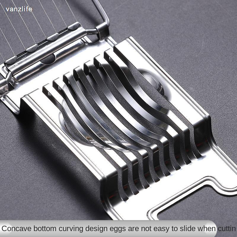 vanzlife virtuvės kiaušinių pjaustyklė nerūdijančio plieno kiaušinių pjaustymo artefaktas buityje konservuotų kiaušinių skirstytuvas daugiafunkcis maišytuvas kiaušinių pjaustytuvas