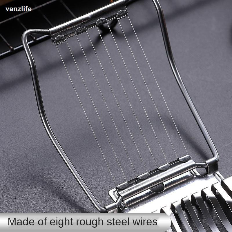 vanzlife virtuvės kiaušinių pjaustyklė nerūdijančio plieno kiaušinių pjaustymo artefaktas buityje konservuotų kiaušinių skirstytuvas daugiafunkcis maišytuvas kiaušinių pjaustytuvas