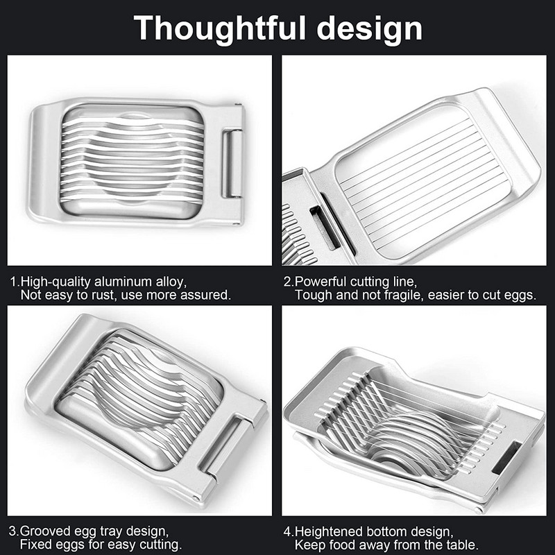 Kiaušinių pjaustyklė kietai virtiems kiaušiniams Kiaušinių pjaustyklė Braškių pjaustyklė Nerūdijančio plieno vielos universali pjaustyklė minkštiems vaisiams grybams