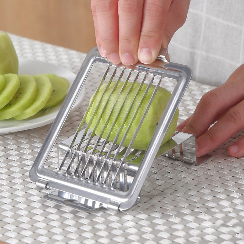 Daugiafunkcinis kiaušinių pjaustytuvas nerūdijančio plieno vielinis kiaušinių pjaustyklės sekcijos pjaustytuvas Nešiojami pietų mėsos pjaustyklės virtuvės prietaisai