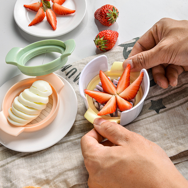 Kiaušinių pjaustyklė 3 viename pjaustyti kiaušiniai Virti kiaušiniai pjaustyklė Naminiai virti kiaušiniai Kūrybiniai įrankiai Bento skintų gėlių formuotojai Virtuvės priedai