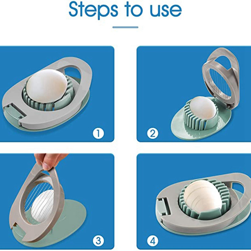 2 TK munalõikur roostevabast terasest traadist munalõikuriga, multifunktsionaalne munalõikur keedetud munade singi ühtlaseks viilutamiseks