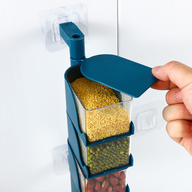 Cutie rotativă cu mai multe straturi pentru condimente Organizator de bucătărie Raft de depozitare Raft de perete Borcan pentru condimente pentru acasă Sticla de condimente suspendată Saliner