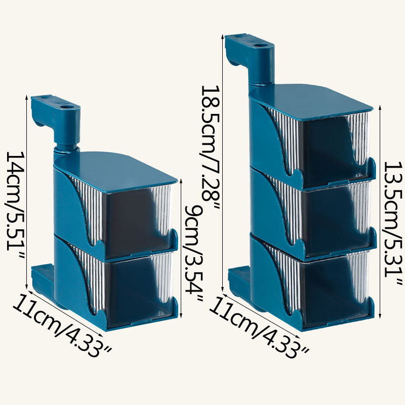 Cutie rotativă cu mai multe straturi pentru condimente Organizator de bucătărie Raft de depozitare Raft de perete Borcan pentru condimente pentru acasă Sticla de condimente suspendată Saliner