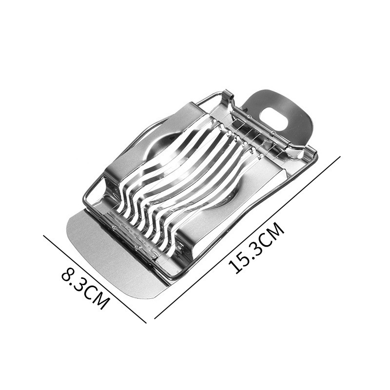 Rozsdamentes acél tojásszeletelő kemény tojáshoz Huzalos tojásszeletelő Tojásvágó Mosogatógépben mosható tojás eper lágy gyümölcshöz
