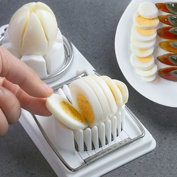 Πολυλειτουργικός τεμαχιστής αυγών από ανοξείδωτο ατσάλι Egg cutter Sectioner Cutter Μούχλα σε σχήμα λουλουδιών Μεσημεριανό Meat Cutter Gadgets κουζίνας