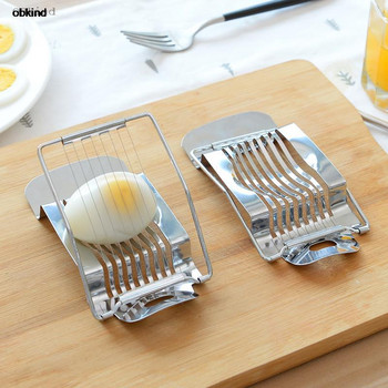 obkind Εργαλείο τμηματοποίησης αυγών κουζίνας Εγχειρίδιο πρωινού Κόφτης κοπής Αυγοκόφτης Artifact Διαιρέτης πολλαπλών λειτουργιών από ανοξείδωτο ατσάλι E2