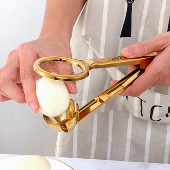 Creative Household Cut βραστά αυγά 6 ίσα μέρη Χρυσό ανοξείδωτο ατσάλι Διακόσμηση ξενοδοχείου Σκεύη κουζίνας Εργαλείο κοπής αυγών