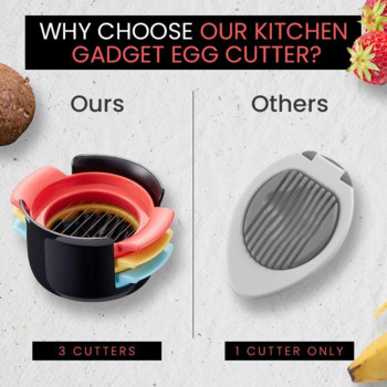 Πολυλειτουργικό Egg Cutter Egg Cutter Πολυλειτουργικό Egg Slicer 3 σε 1 gadget κουζίνας Οικιακή κουζίνα Εργαλεία αυγών Gadget κουζίνας