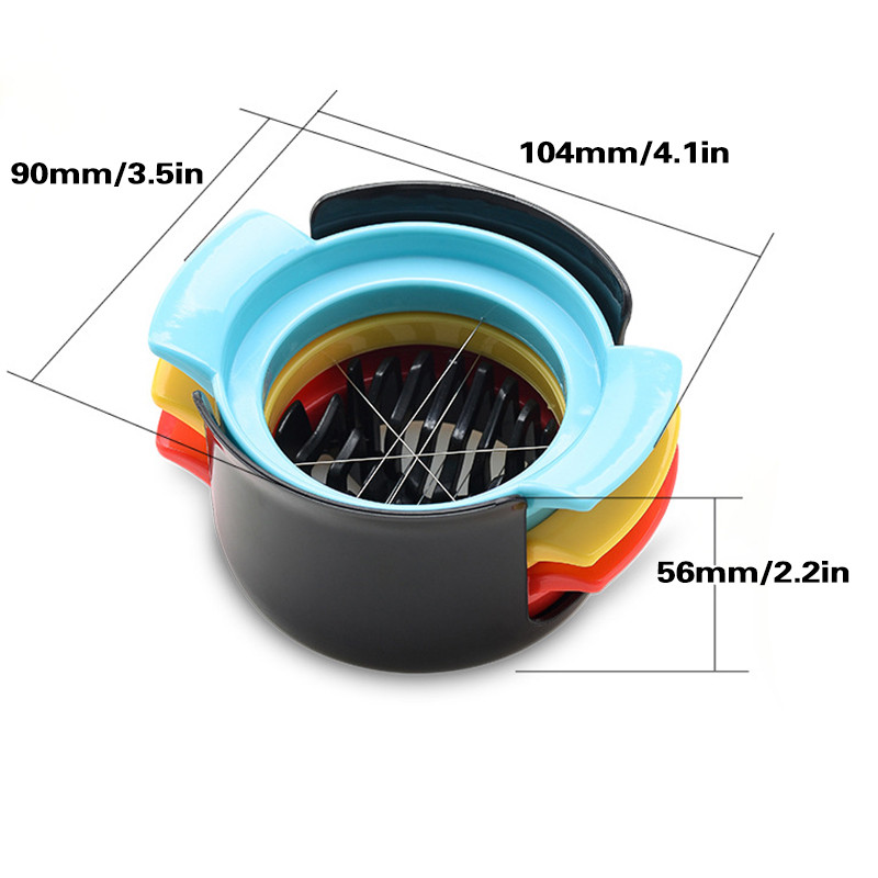 3 u 1 Rezač jaja za tvrdo kuhana jaja Rezač od žice od nehrđajućeg čelika Rezač voća jagoda Kuhinjski pribor xqmg Alati za jaja Gadgeti