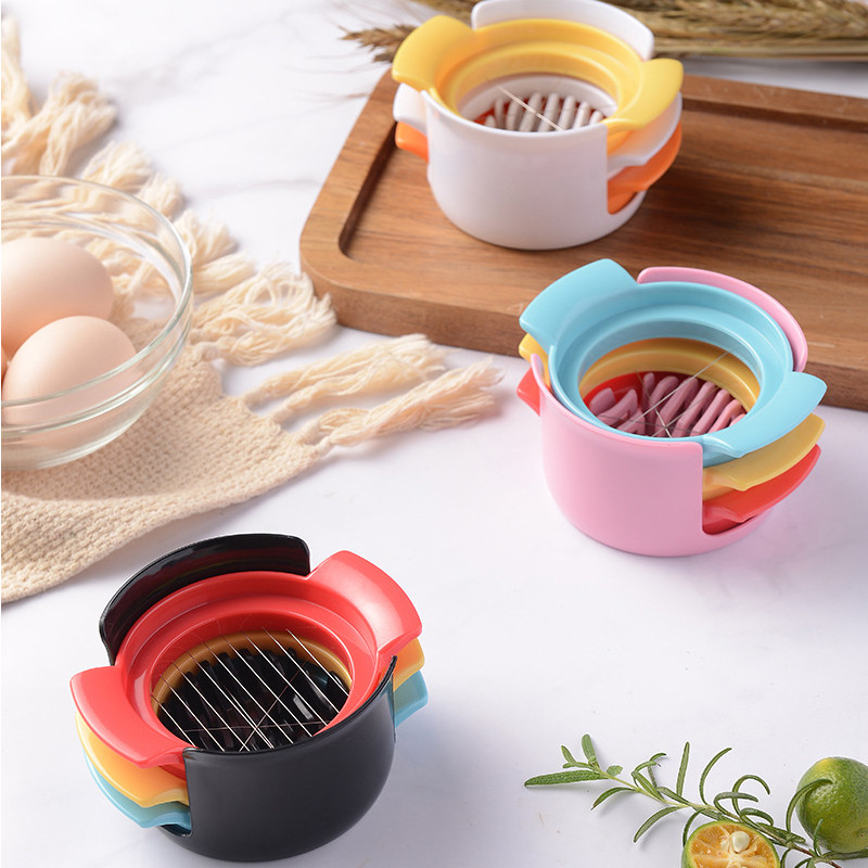 Tăiător de ouă multifuncțional pentru tăietor de fructe de căpșuni Mucegai de tăiat fulgi de lămâie Dispozitiv de bucătărie Gadgets de bucătărie Ambalare cutie pentru ouă