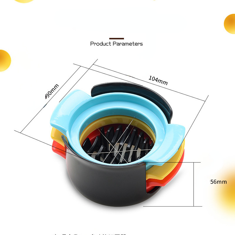 Tăiător de ouă multifuncțional pentru tăietor de fructe de căpșuni Mucegai de tăiat fulgi de lămâie Dispozitiv de bucătărie Gadgets de bucătărie Ambalare cutie pentru ouă