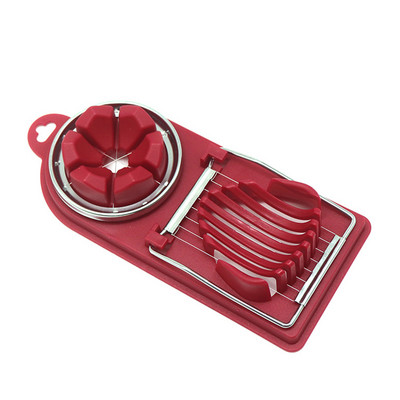 Konyhai eszközök Tojásvágó rozsdamentes acél tojásszeletelő szeletelő vágó forma Virág alakú ebéd Húsvágó Konyhai kütyük