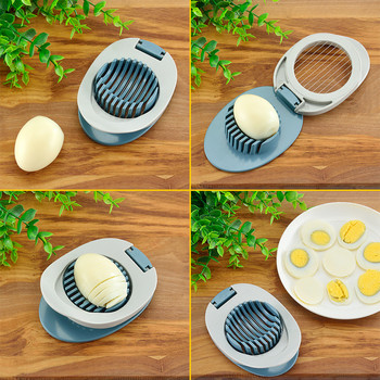 Πολυλειτουργικοί τεμαχιστές αυγών Διαιρέτης κοπής τμημάτων Πλαστικός διαχωριστής αυγών Συσκευή κοπής αυγών Δημιουργική αξεσουάρ κουζίνας κουζίνας
