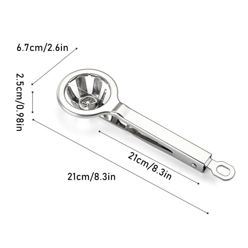 1 buc tăietor de ouă din oțel inoxidabil tăietor de ouă tăietor de secționare matriță de tăiere de ouă jumătate egală, unelte de bucătărie