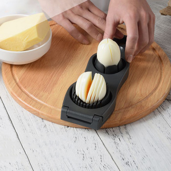 Εργαλεία ζεστών αυγών 2 σε 1 Ανοξείδωτοι κόφτες αυγών για βραστά αυγά Κόφτης αυγών Διαχωριστές κουζινών Gadgets κουζίνας HY99