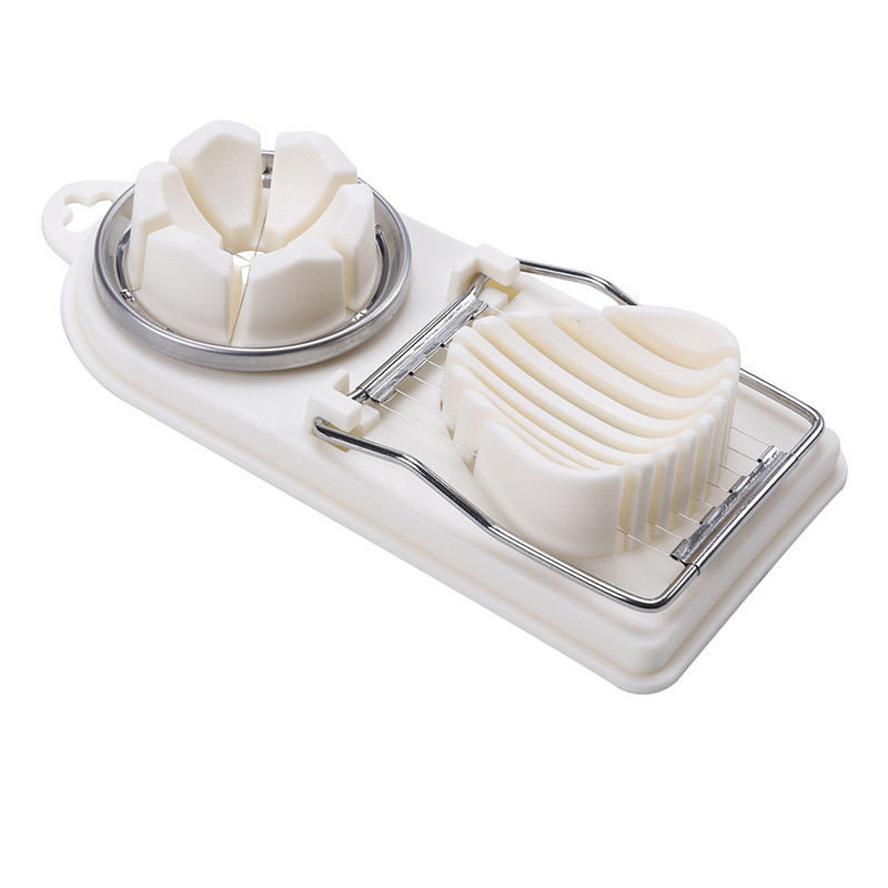 Rezač za jaja 304 ručni separatori od nehrđajućeg čelika Višenamjenski rezač za voće s 2 stila rezanja Kuhinjski dodatak Sjeckalica za jaja