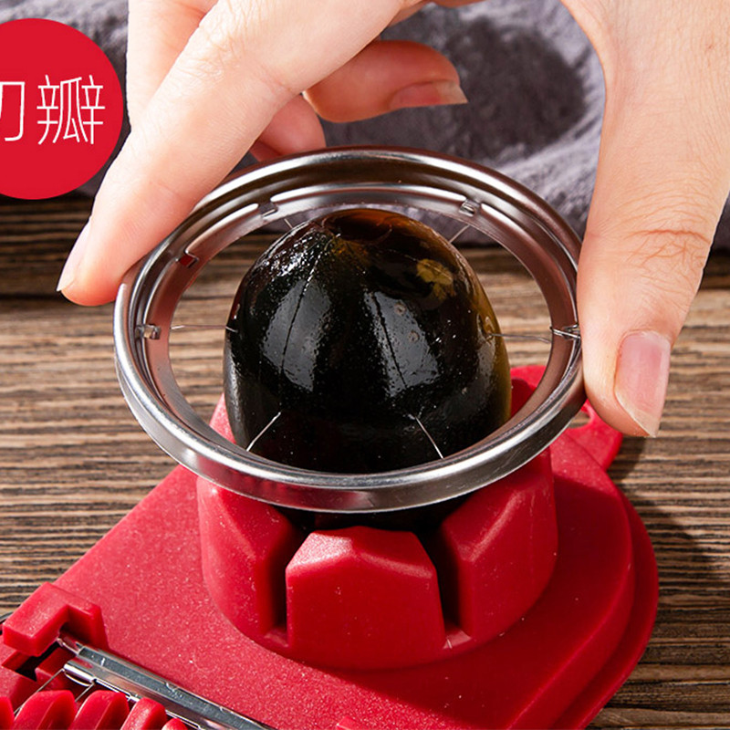 Rezač za jaja 304 ručni separatori od nehrđajućeg čelika Višenamjenski rezač za voće s 2 stila rezanja Kuhinjski dodatak Sjeckalica za jaja