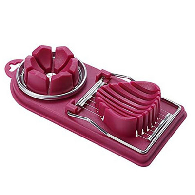 Többfunkciós tojásvágó rozsdamentes acél tojásszeletelő vágóforma virág alakú ebédlő húsvágó konyhai kütyük