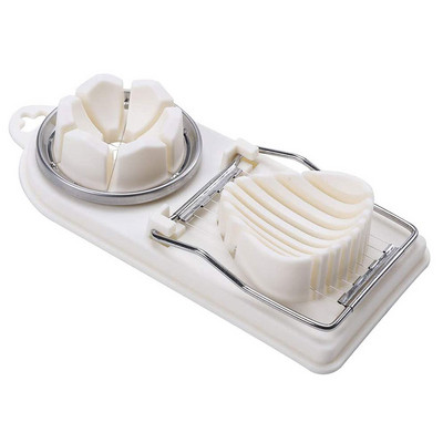 Többfunkciós tojásvágó rozsdamentes acél tojásszeletelő vágóforma virág alakú ebédlő húsvágó konyhai kütyük