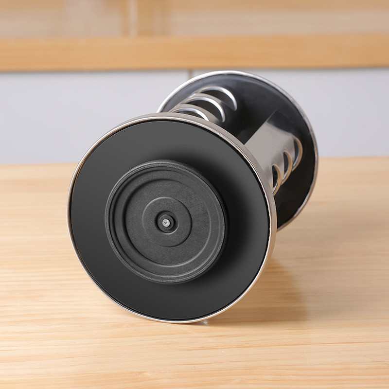 Ustensile de bucătărie nou-nouțe 430 Borcan de condimente din oțel inoxidabil Set de condimente rotativ din sticlă Borcan de condimente