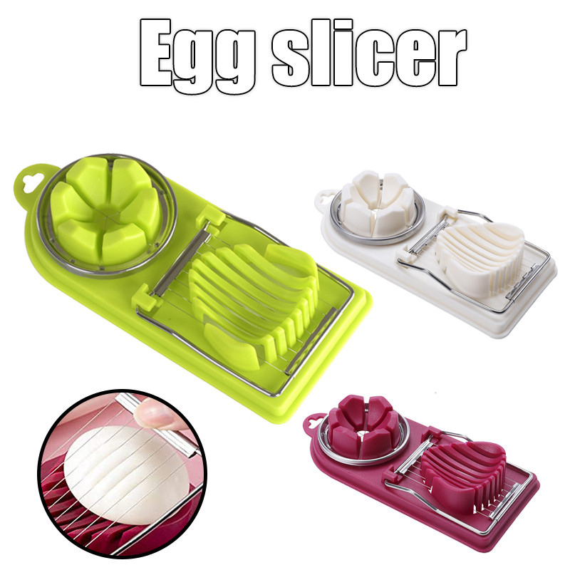 Rezač za jaja od nehrđajućeg čelika 2 u 1 Razdjelnik za jaja Višenamjenski ručni kuhinjski stroj za rezanje jaja i voća GQ