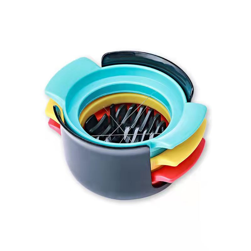 Háztartási tojásvágó 3 az 1-ben főtt tojás szeletelő eperhasító Többfunkciós konyhai tojásvágó eszközök Tartozékok