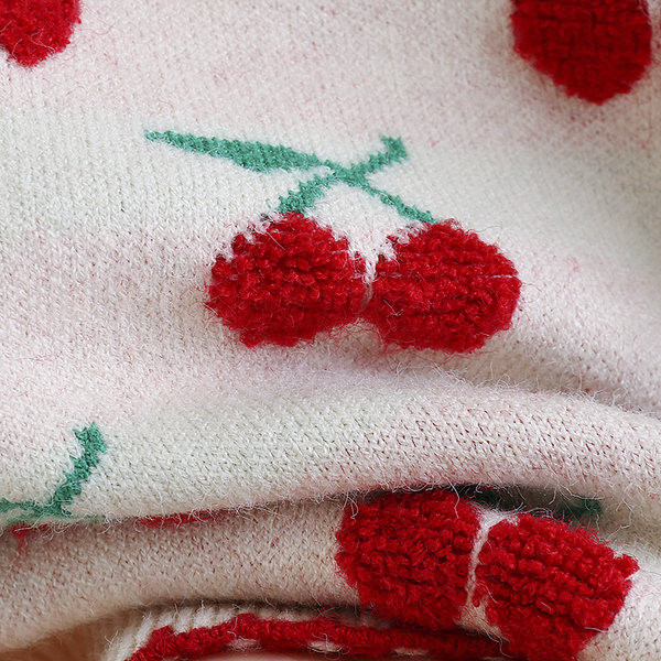 Madingas vaikiškas megztinis su apvaliu kaklu mergaitėms