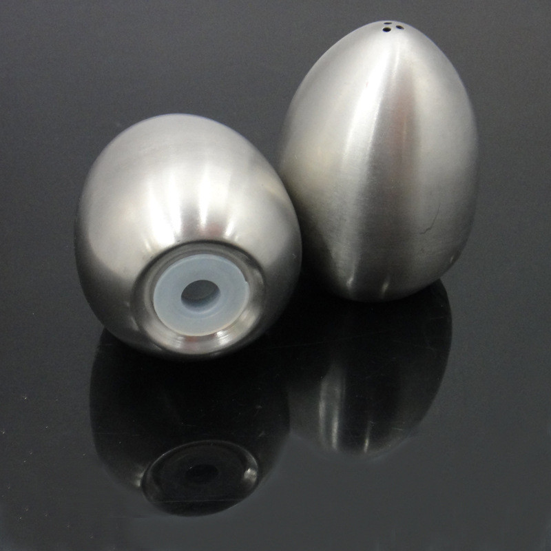 Kiaušinio formos druskos pipirų plaktuvai 1 vnt. Patvarus nerūdijančio plieno pipirų plaktuvas Stalo virtuvės įrankiai Priedai maisto ruošimui