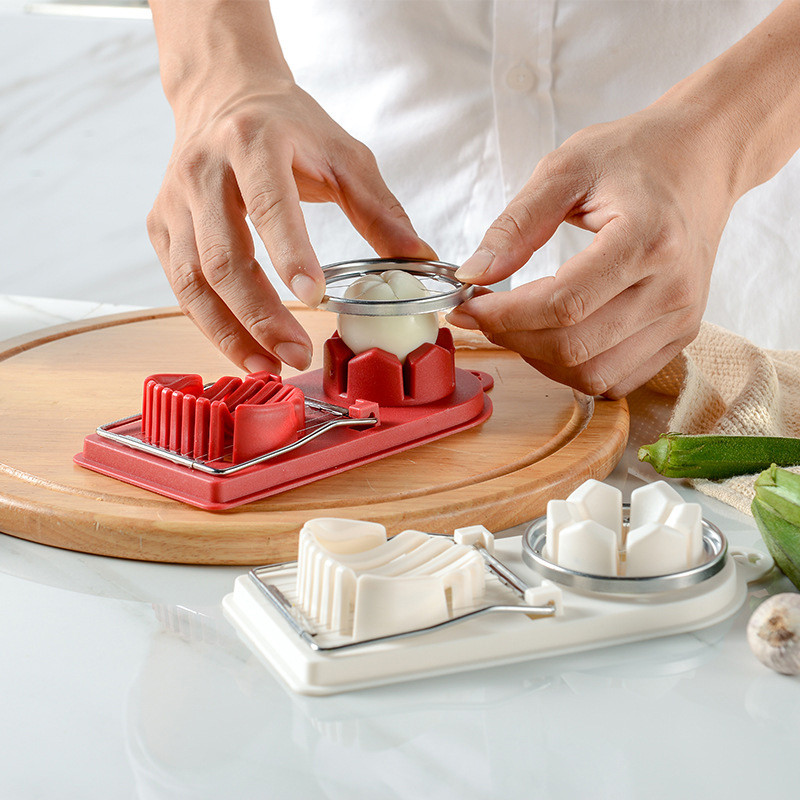 Nerūdijančio plieno daugiafunkciniai kiaušinių pjaustytuvai, žiedlapių formos kiaušinių pjaustytuvai, virtos formos, pietūs, mėsos pjaustyklės virtuvės prietaisai