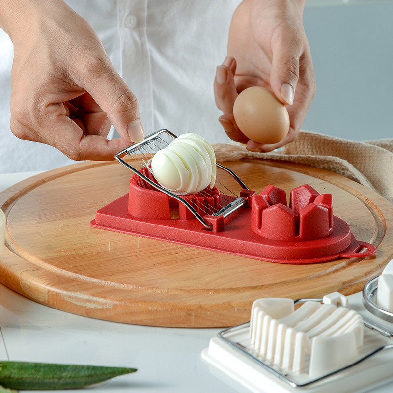 Nerūdijančio plieno daugiafunkciniai kiaušinių pjaustytuvai, žiedlapių formos kiaušinių pjaustytuvai, virtos formos, pietūs, mėsos pjaustyklės virtuvės prietaisai