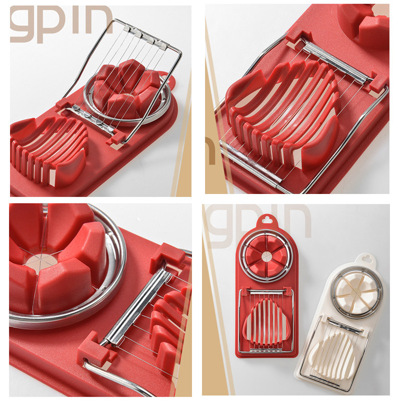 Nerūdijančio plieno daugiafunkciniai kiaušinių pjaustytuvai, žiedlapių formos kiaušinių pjaustytuvai, virtos formos, pietūs, mėsos pjaustyklės virtuvės prietaisai