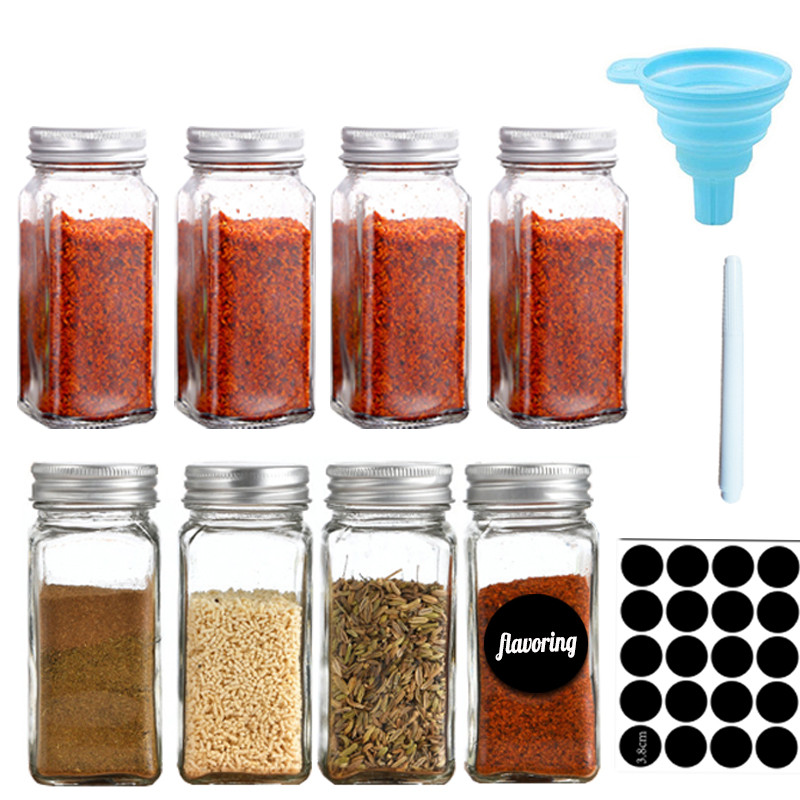 Γυάλινα Σετ μπαχαρικών Κουτί καρυκευμάτων Καπάκι Καρυκεύματα Μπουκάλι Μπουκάλι Καρυκεύματα Γυάλινα Προμήθειες και Υλικά Κουζίνας Αλυκή Κάνιτρο
