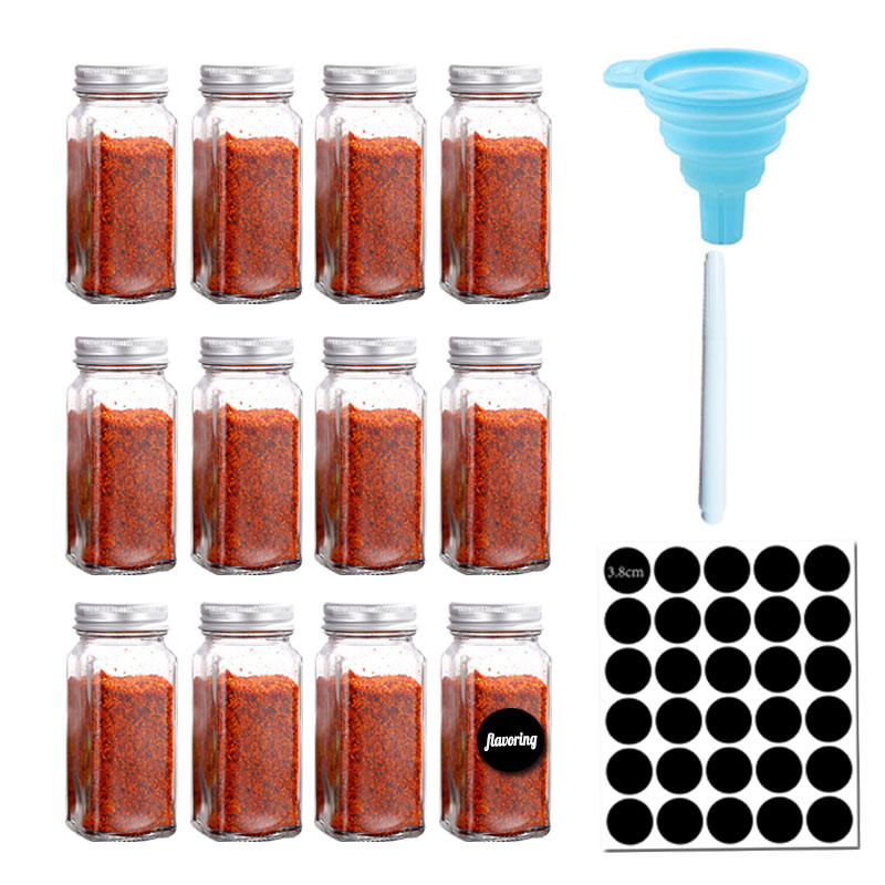 Γυάλινα Σετ μπαχαρικών Κουτί καρυκευμάτων Καπάκι Καρυκεύματα Μπουκάλι Μπουκάλι Καρυκεύματα Γυάλινα Προμήθειες και Υλικά Κουζίνας Αλυκή Κάνιτρο