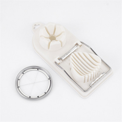 Többfunkciós tojásvágó rozsdamentes acél tojásvágó tojásszeletelő drótkonyhai tartozékok Szeletelő kütyük Főzőeszközök