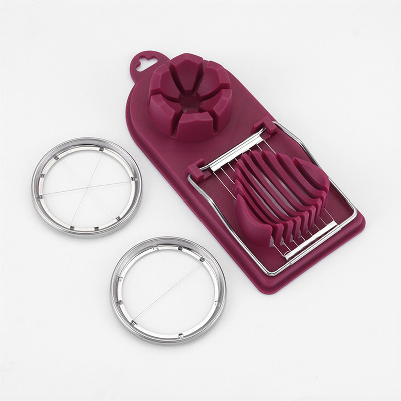 Többfunkciós tojásvágó rozsdamentes acél tojásvágó tojásszeletelő drótkonyhai tartozékok Szeletelő kütyük Főzőeszközök